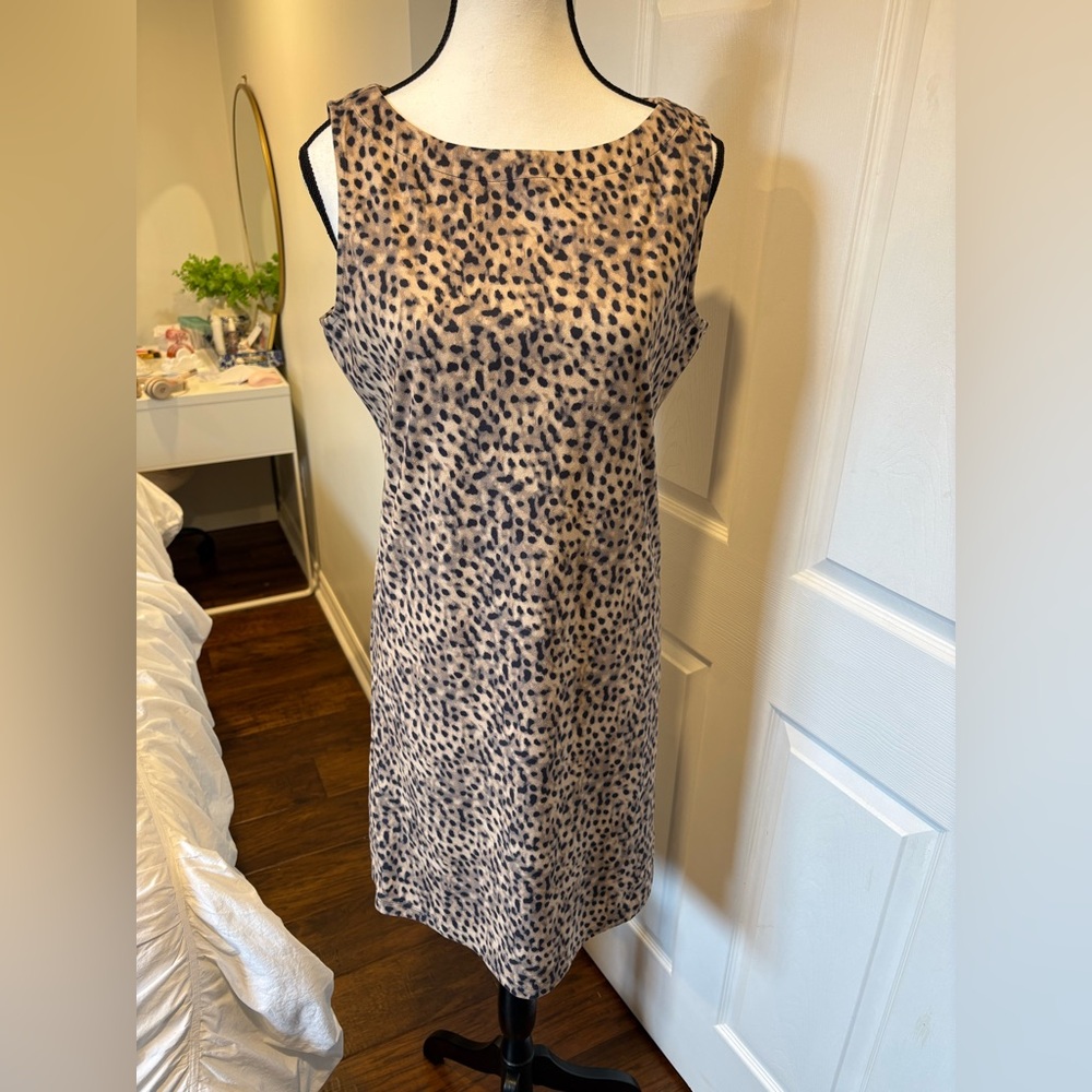 Tommy Bahama Darcy Lagoon Leopard Print Shift Dress Size S